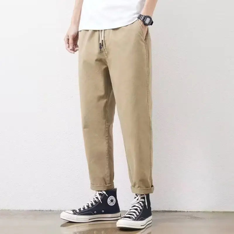 Men’s Straight Leg Cotton Workwear Pants – Relaxed Hammer Style