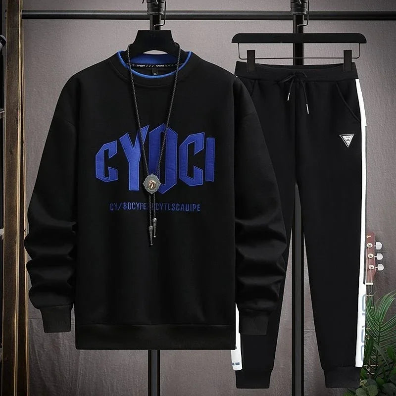 Men’s Alphabet Tracksuit Set – T-Shirt & Pants