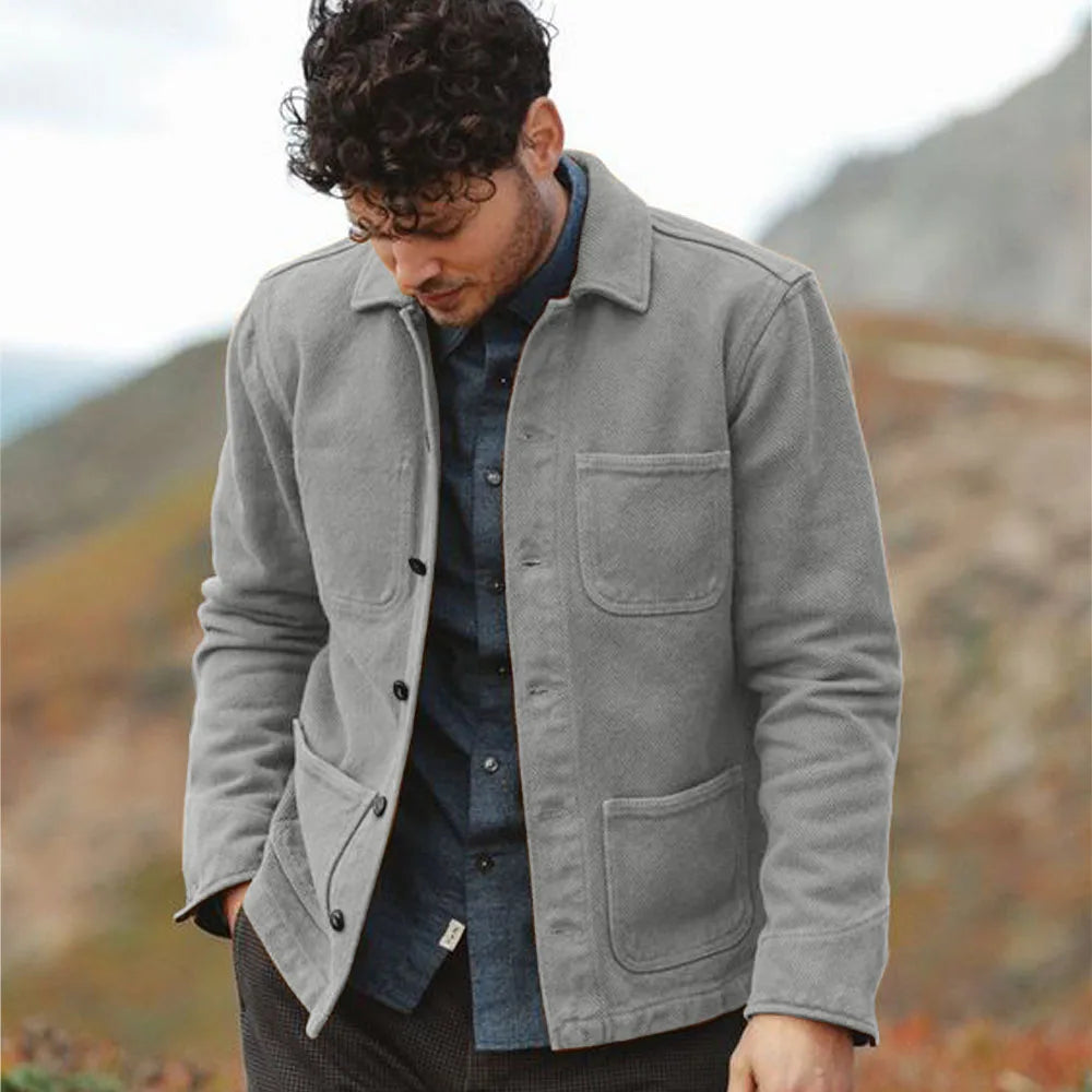 Men’s Luxury Suede Single-Breasted Blazer Set – Casual Elegant Suit Jacket