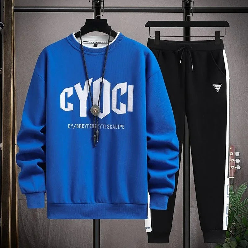 Men’s Alphabet Tracksuit Set – T-Shirt & Pants