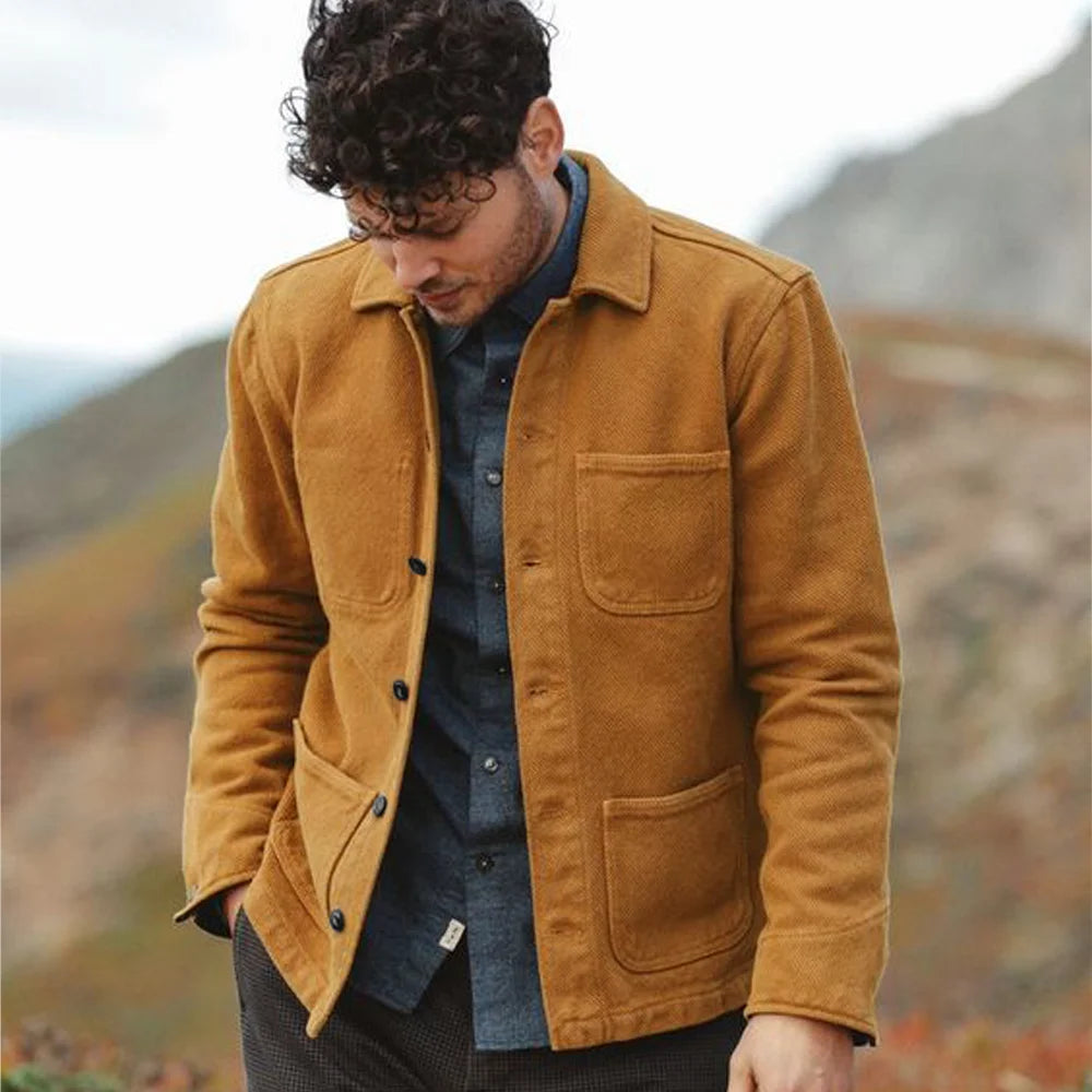 Men’s Luxury Suede Single-Breasted Blazer Set – Casual Elegant Suit Jacket