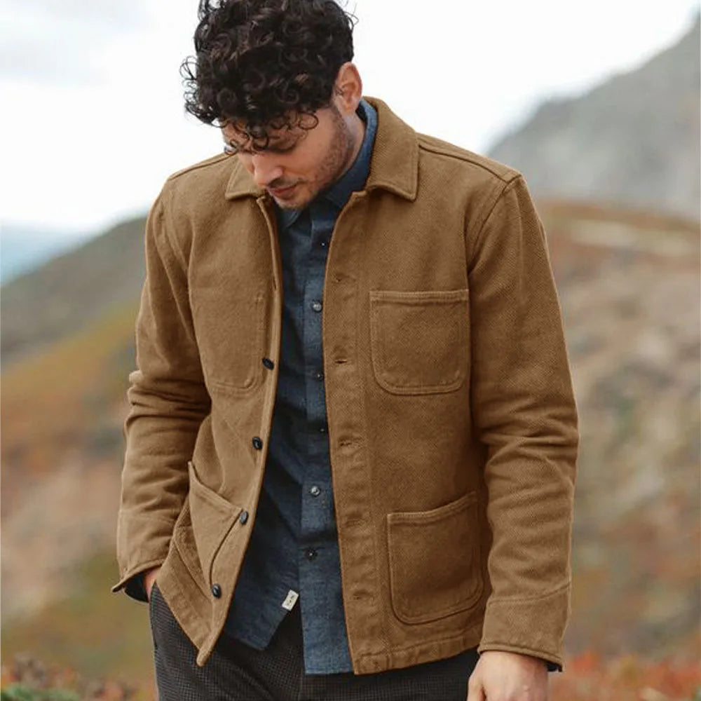 Men’s Luxury Suede Single-Breasted Blazer Set – Casual Elegant Suit Jacket