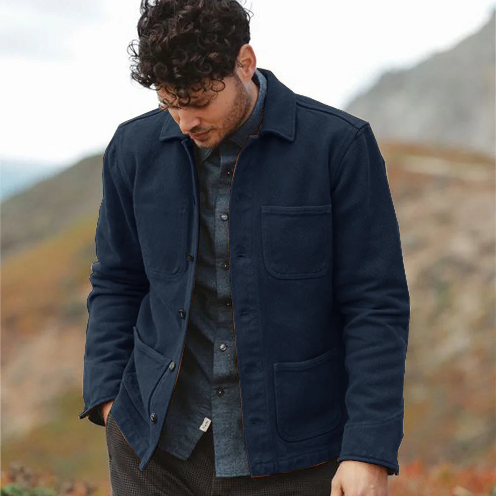 Men’s Luxury Suede Single-Breasted Blazer Set – Casual Elegant Suit Jacket